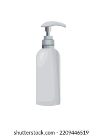mockup lotion bottle over white