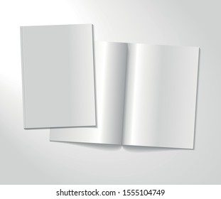 mockup magazine cover and page spread to demonstrate layout of various publications