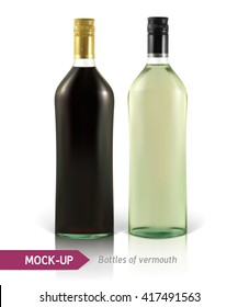 Mockup martini bottle