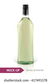 Mockup martini bottle