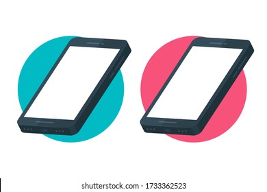 mockup mobile phone For designing application screen on smart phones.