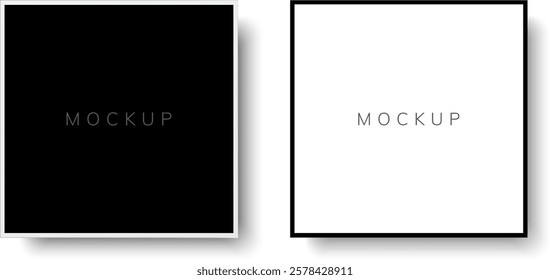 Mockup, modern Frame . Vector illustration on transparent background