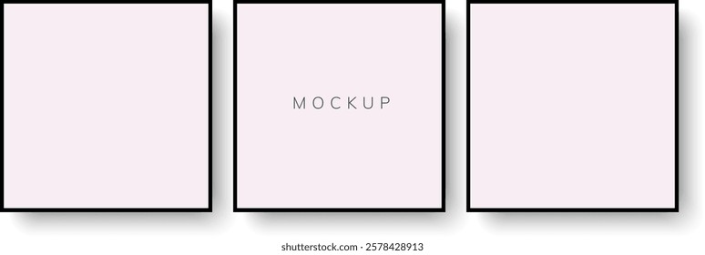 Mockup, modern Frame . Vector illustration on transparent background