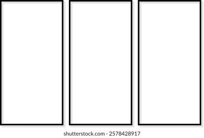 Mockup, modern Frame . Vector illustration on transparent background