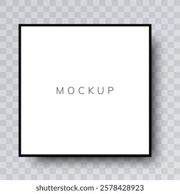 Mockup, modern Frame . Vector illustration on transparent background