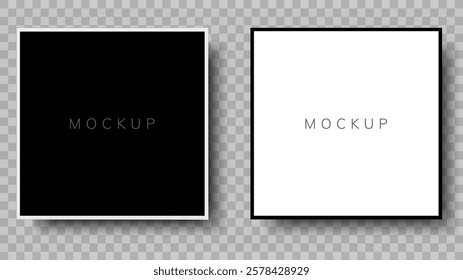 Mockup, modern Frame . Vector illustration on transparent background