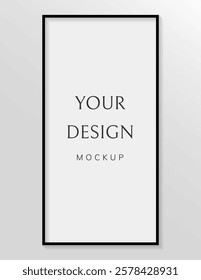 Mockup, modern Frame . Vector illustration on transparent background