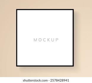 Mockup, modern Frame . Vector illustration on transparent background