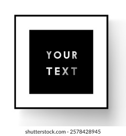 Mockup, modern Frame . Vector illustration on transparent background