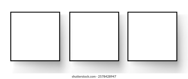 Mockup, modern Frame . Vector illustration on transparent background