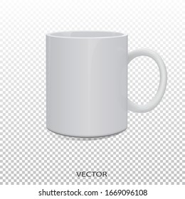 mockup mug is white. mockup mug isolated vector. mockup white mug