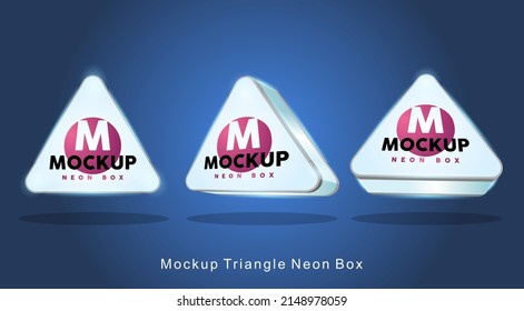 Mockup neon box media illustrations