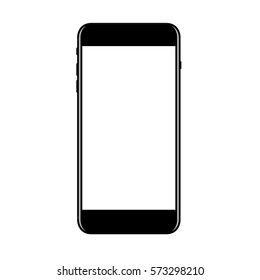 Mock-up New Phone Vector Black Isolated