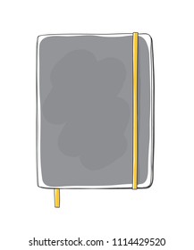 mockup note book hand drawn vector art illustration