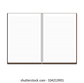 Mockup notebook on a white background  stylish illustration