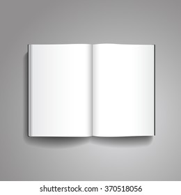 Mockup of opened book template. Vector Illustration EPS10.