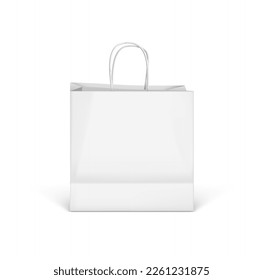 Mockup paper shopping bags.Realistic paper shopping  Vector