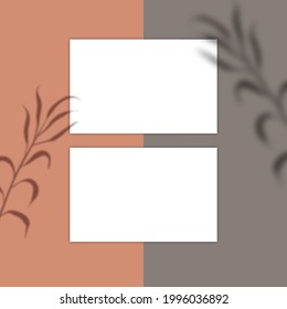 Mockup of paper sunlight shadow.