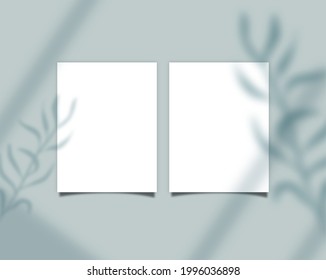 Mockup of paper sunlight shadow.