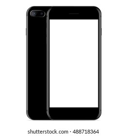 mockup phone front and back view black color on white background svg