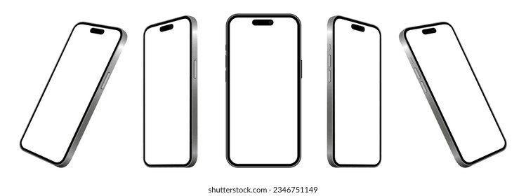 Mockup of a phone screen. Social media promotion. Advertising on a smartphone display. Device front view. 3D mobile phone. Cell phone	