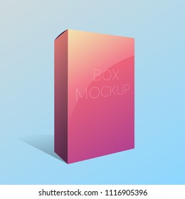 Mockup Pink Box With Gradients 