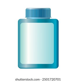 A mock-up of a plastic bottle on a white background.