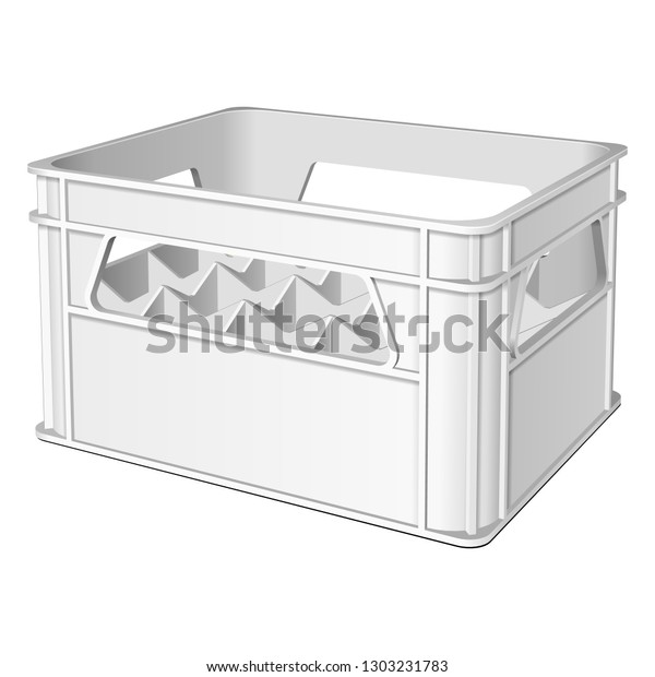 Mockup Plastic Bottle Turnover Box Container Stock Vector Royalty