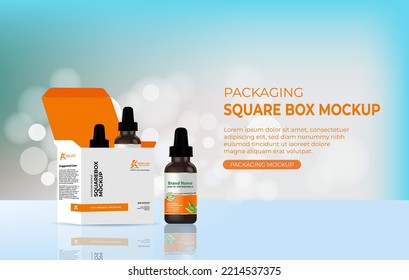 Mockup of plastic bottle. Vector illustration. Can be used for medical, cosmetic and etc. Perfect for final pack shot of your product