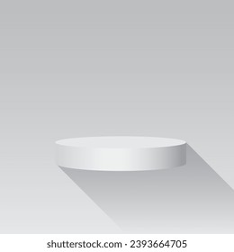 Mockup of a podium in monochromatic style. Product presentation place in an aesthetic and simple performance.