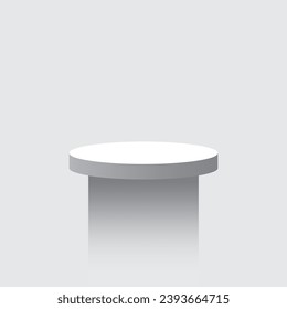 Mockup of a podium in monochromatic style. Product presentation place in an aesthetic and simple performance.