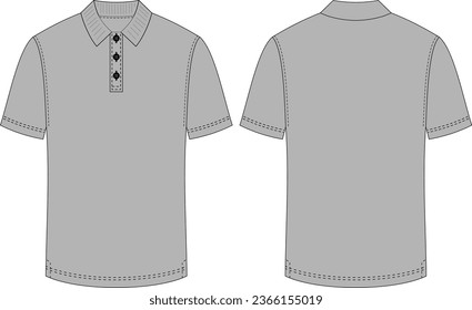 Mockup Poloshirt Short Sleeves Gray