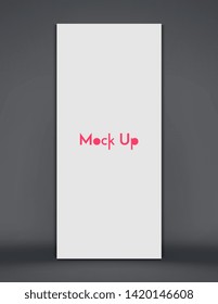 Mockup of a portrait-oriented magazine or catalogue. Blank sheet of paper. Element for advertising and promotional message. 3d vector illustration for your design.