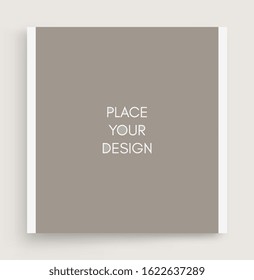 Mockup of a portrait-oriented magazine or catalogue. Blank sheet of paper. Element for advertising and promotional message. 3d vector illustration for your design.