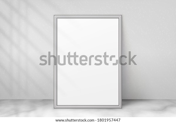 Download Mockup Poster Frame Shadow Blinds Window Stock Vector Royalty Free 1801957447