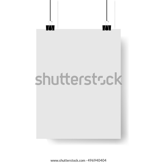 Download Mockup Poster Paper Poster Hanging Binder Stock Vector Royalty Free 496940404 PSD Mockup Templates