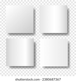 Mockup poster with shadow blinds from window. Mock up sheet paper. White empty blank. Realistic reflected shadow on wall. Overlay effect. Shade jalousie