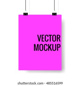 Mockup poster. Vector template