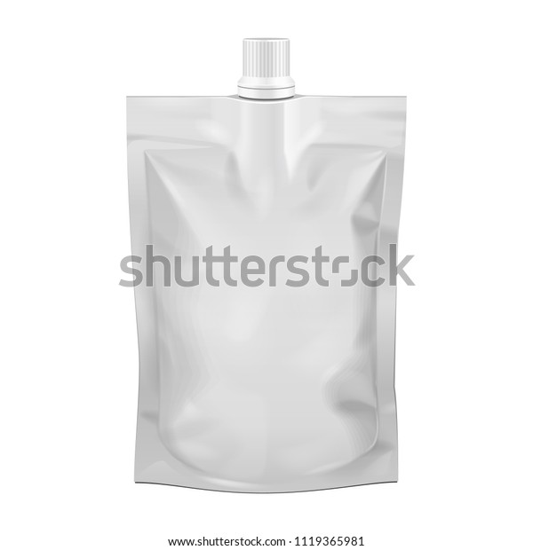 Download Mockup Pouch Sachet Bag Spout Lid Stock Vector Royalty Free 1119365981