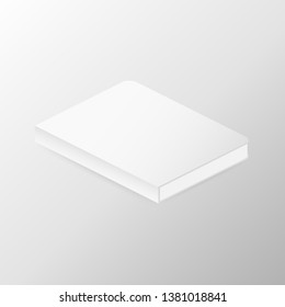 Mockup for the presentation of the brochure. White realistic blank. Vector stock illustration.