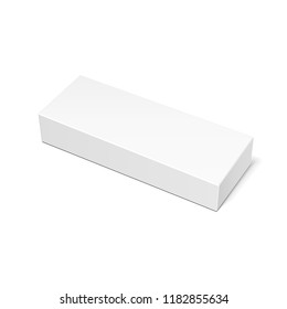 Mockup Product Cardboard Plastic Package Box. Illustration Isolated On White Background. Mock Up Template Ready For Your Design. Vector EPS10
