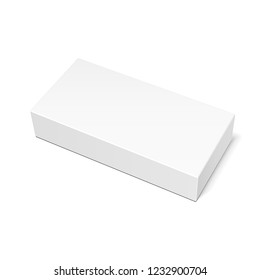 Mockup Product Cardboard Plastic Package Box. Illustration Isolated On White Background. Mock Up Template Ready For Your Design. Vector EPS10