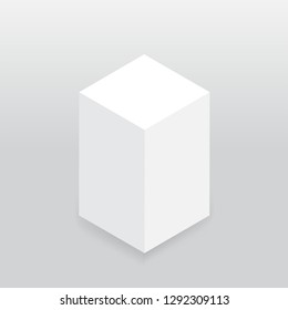 Mockup Product Package Box.Isolated On White Background. illustration  