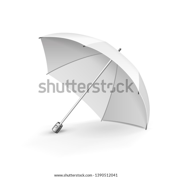 Download Mockup Promotional Advertising White Umbrella Parasol Stock Vector Royalty Free 1390512041