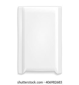 Mockup Protective Postal White Bag Pack Wrapper. Parcel Envelope Mail Lite. Bubble Lined. Illustration Isolated On White Background. Mock Up Template Ready For Your Design. Vector EPS10