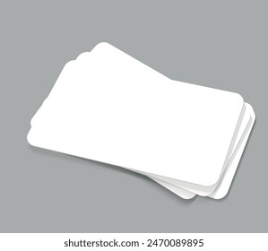 Mockup realistic credit, visit, gift card with shadow for your design, isolated on light background. Realistic mockup card. 