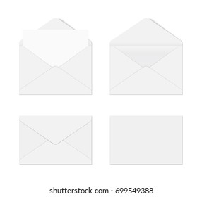 Mockup realistic envelopes. vector illustration on white background.

