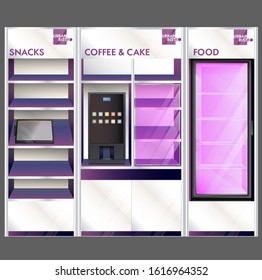 mock-up of retail equipment for a self-service point of sale