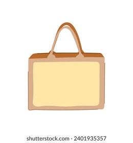 mockup reusable bag cartoon. template textile, blank handle, carry hand mockup reusable bag sign. isolated symbol vector illustration