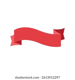 Mockup ribbon line color icon. Curved strip of fabric for winner reward. Premium product and service nomination. Isolated vector illustration. Flat colorful symbol design. Editable stroke